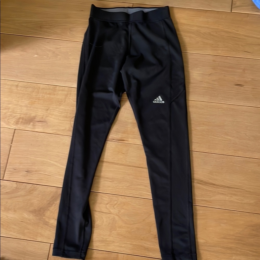 Adidas Black Leggings with Slim Fit and Elastic Waistband